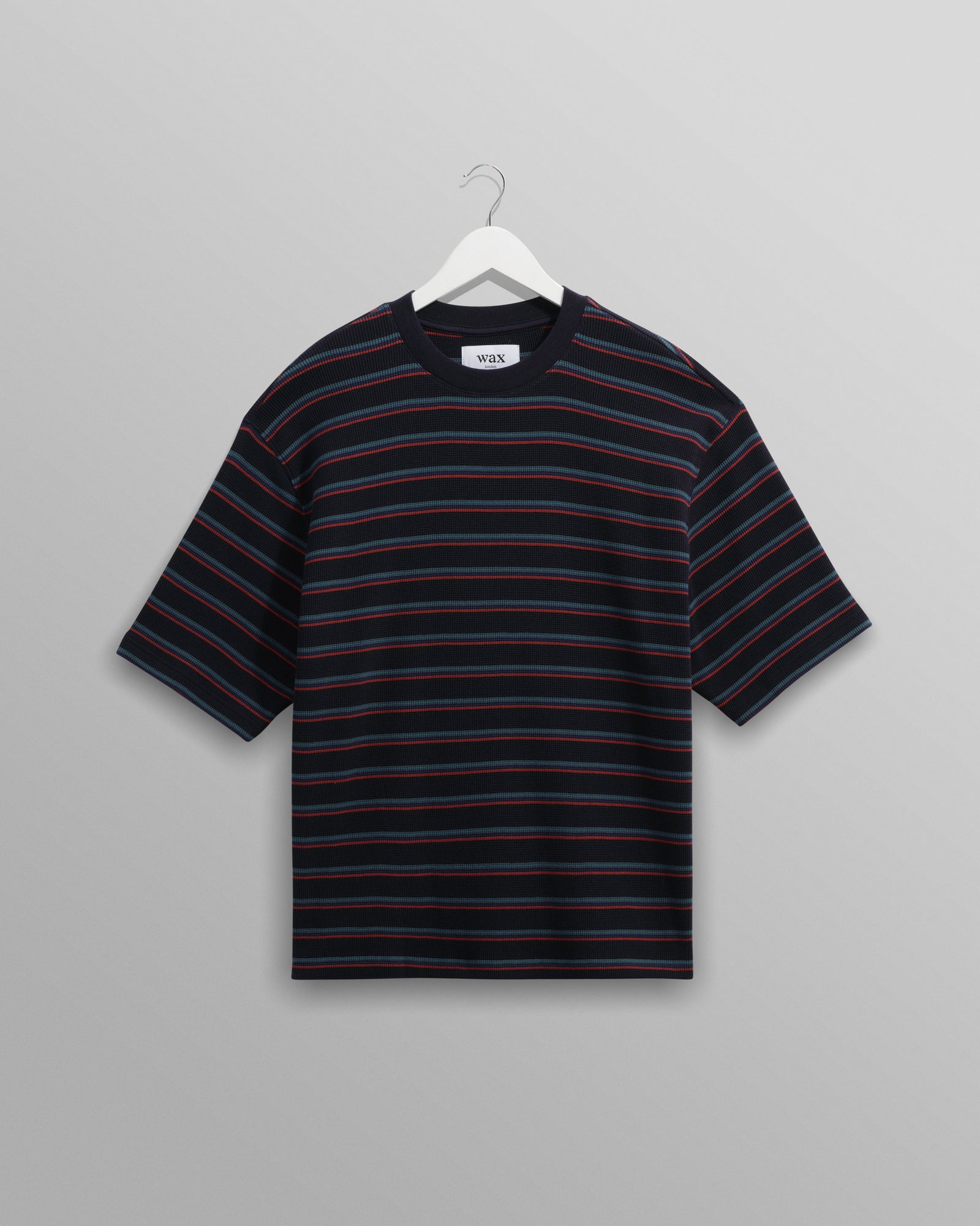 Milton Organic Stripe Waffle Cotton T Shirt