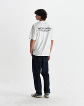 Milton Off White Stacked Text Graphic Organic Cotton T Shirt