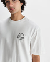 Milton Off White Stacked Text Graphic Organic Cotton T Shirt
