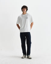 Milton Off White Stacked Text Graphic Organic Cotton T Shirt