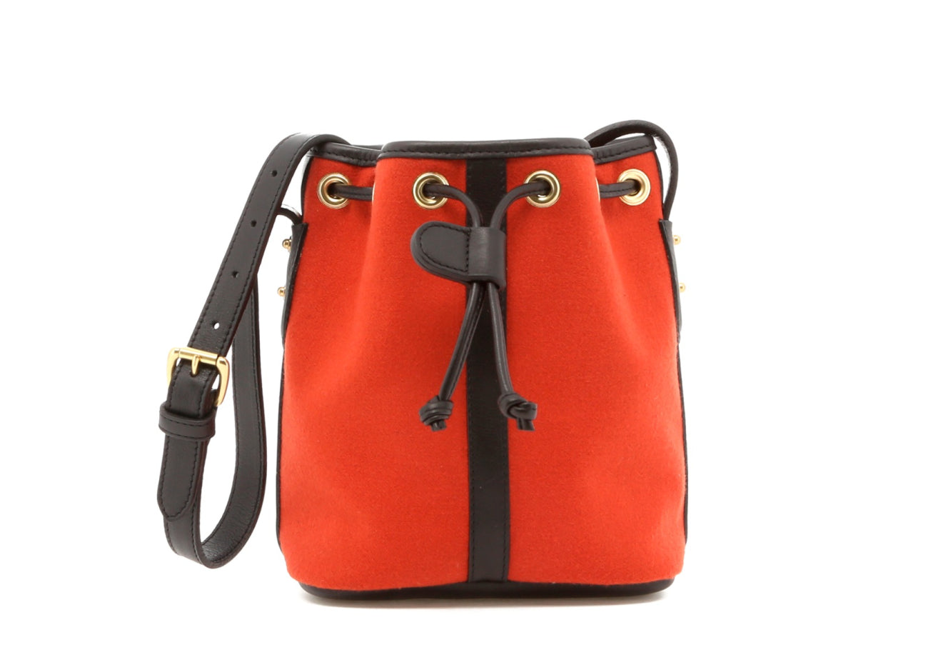 Mini Bucket Bag Felt Black Trim Interior