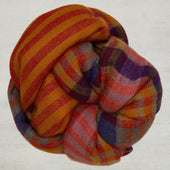 Mini Overcheck Cashmere Scarf In Orange