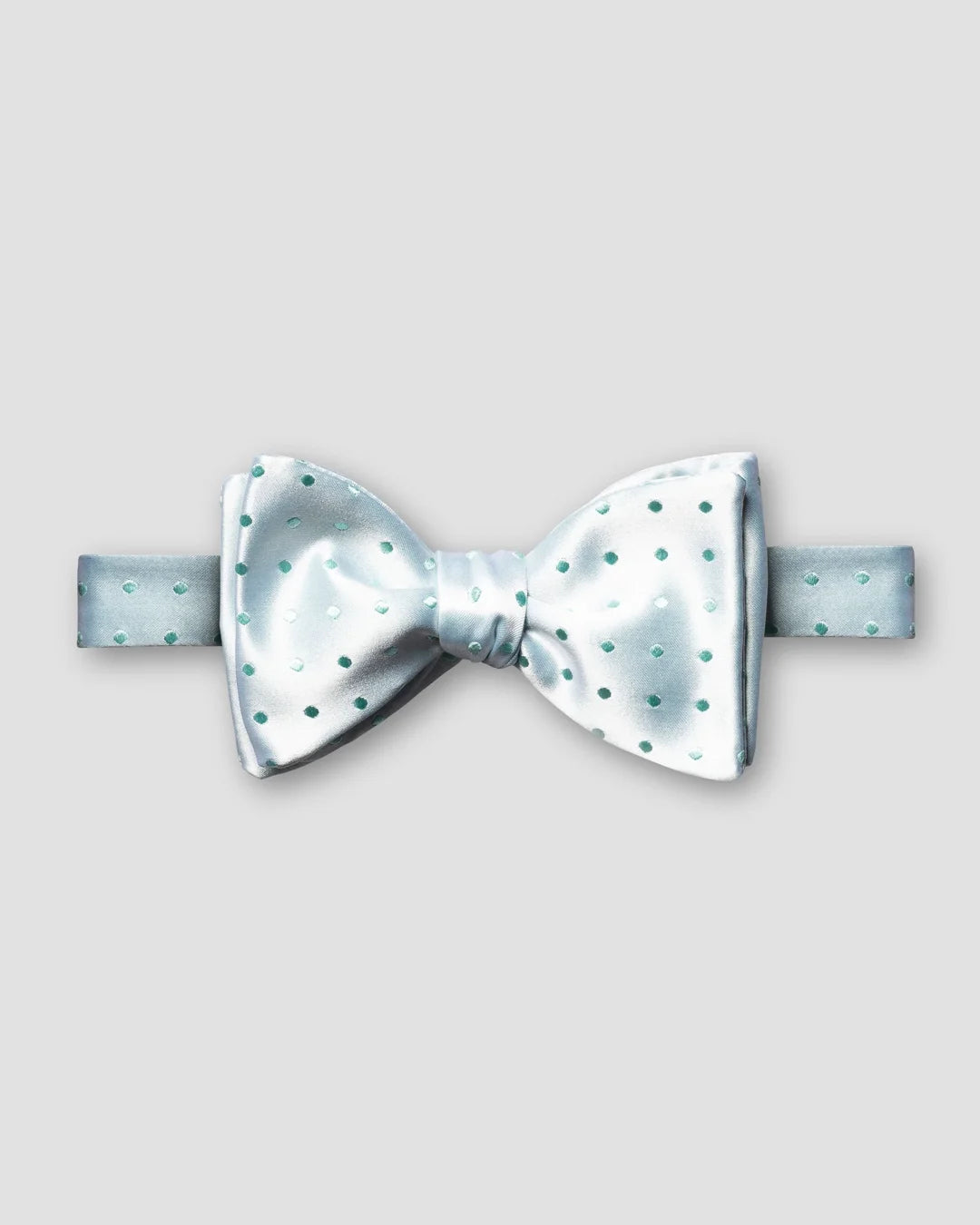 Mint Dotted Bow Tie Self Tied