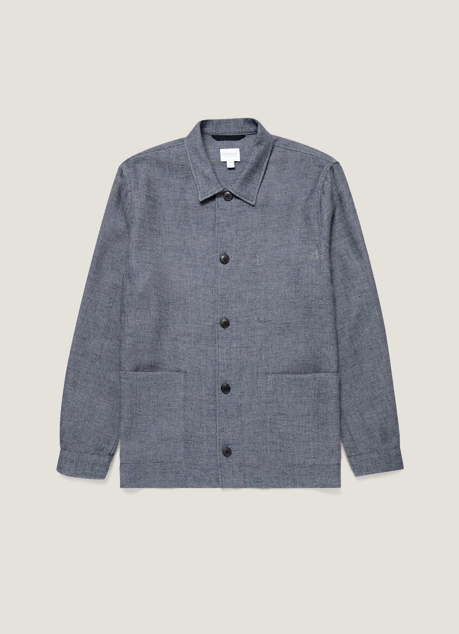 Men S Cotton Linen Twill Twin Pocket Jacket In