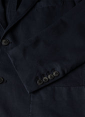 Men's Cotton Linen Two-Piece Suit in Navy