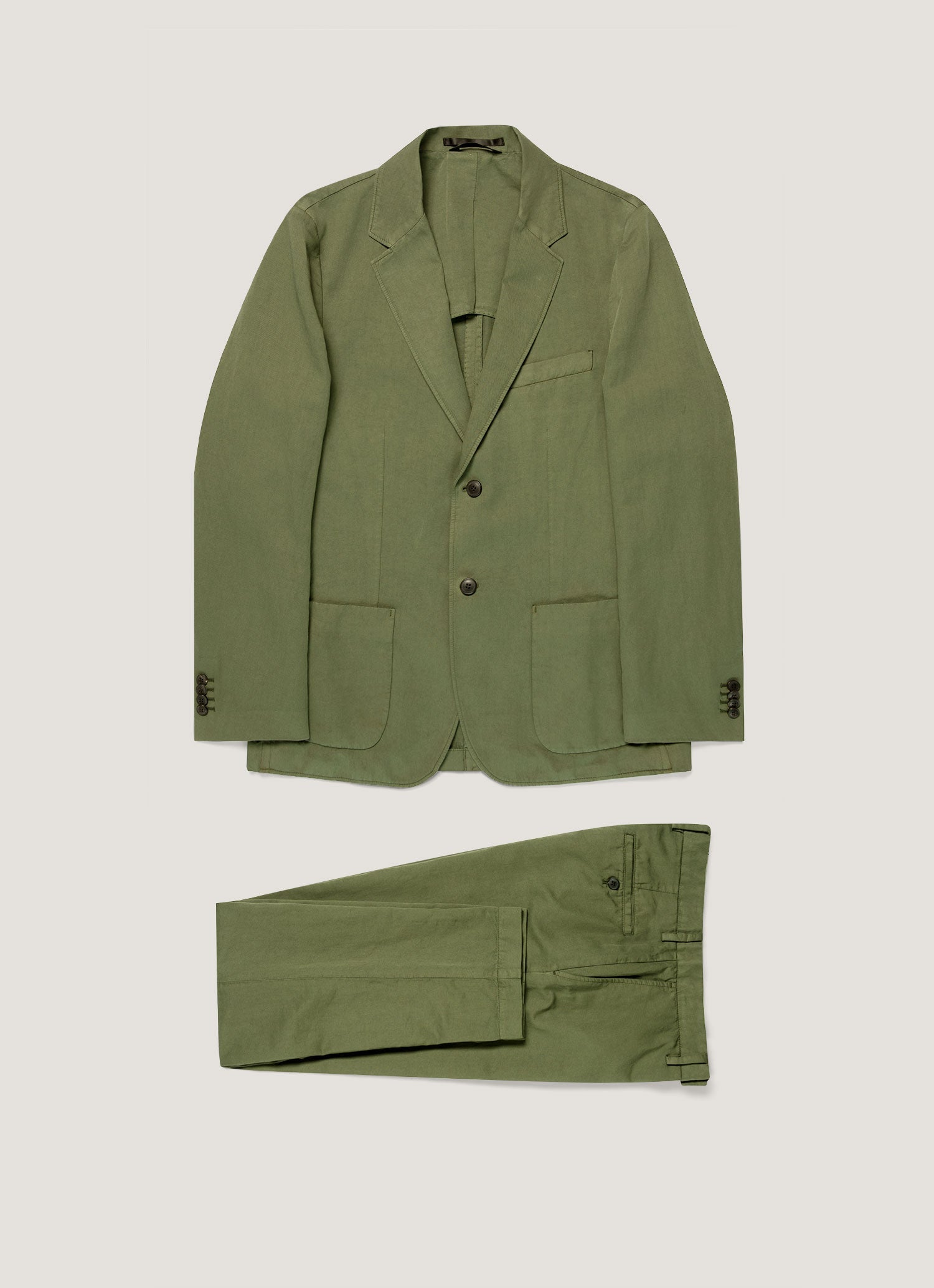 Men S Cotton Linen Two Piece Suit In Deep