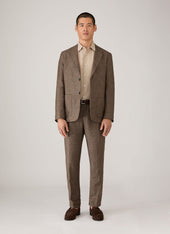 Men S Linen Two Piece Suit In Dark