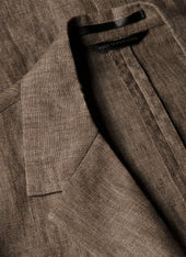 Men S Linen Two Piece Suit In Dark