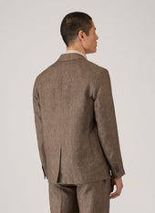 Men S Linen Blazer In Dark