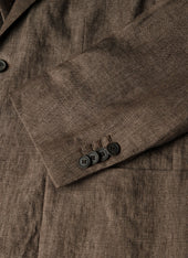 Men S Linen Two Piece Suit In Dark