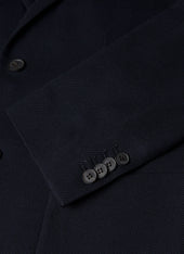 Men's Textured Wool Two-Piece Suit in Navy