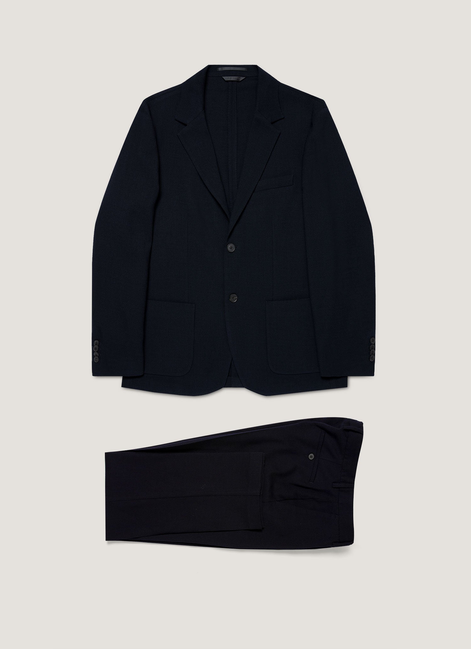 Men S Textured Wool Two Piece Suit In