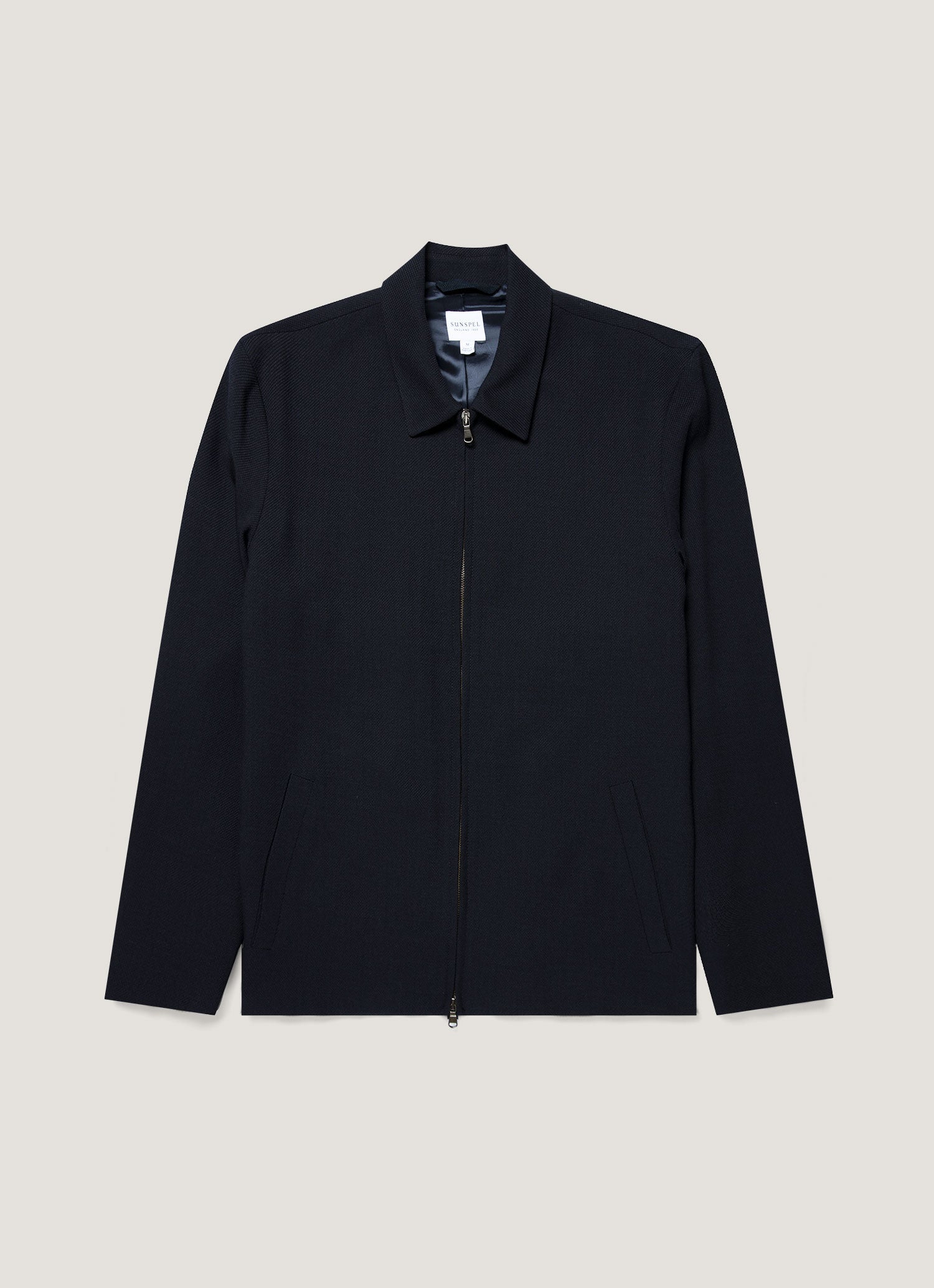 Men S Light Textured Wool Harrington Jacket In