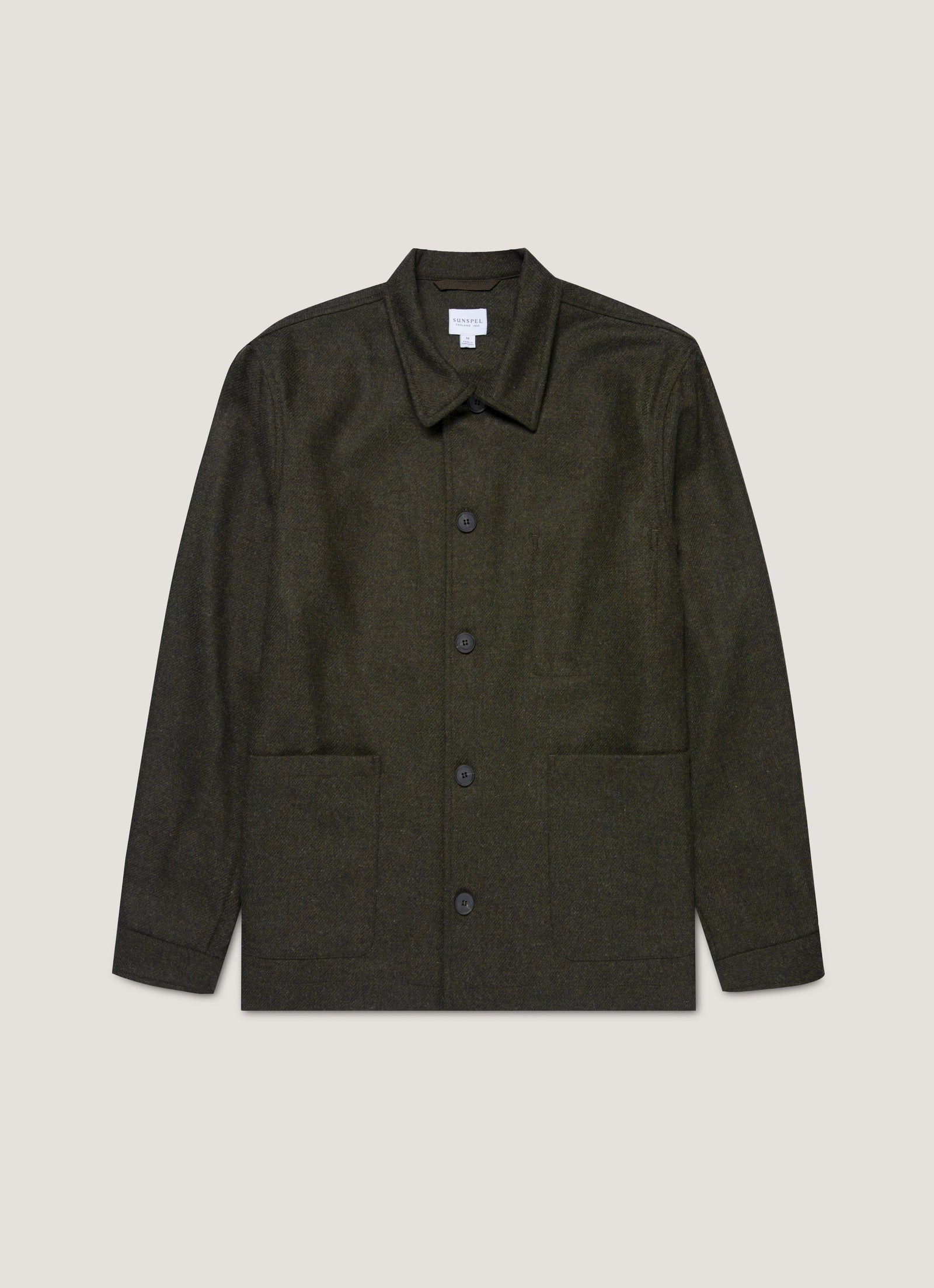 Men S Wool Twin Pocket Jacket In Drill Green