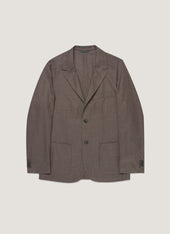 Men's Lightweight Travel Wool Two-Piece Suit in Light Coffee Melange
