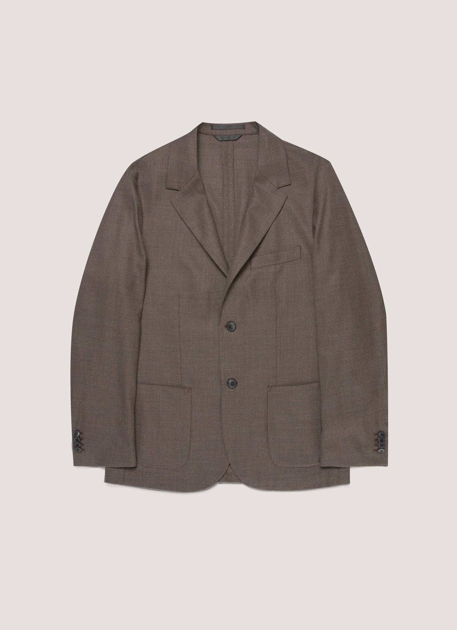 Men S Lightweight Travel Wool Blazer In Light Coffee Melange