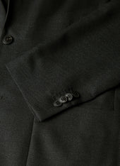 Men's Lightweight Travel Wool Two-Piece Suit in Dark Charcoal Melange