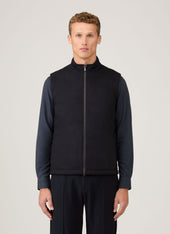 Men's Wool Cashmere Gilet in Navy