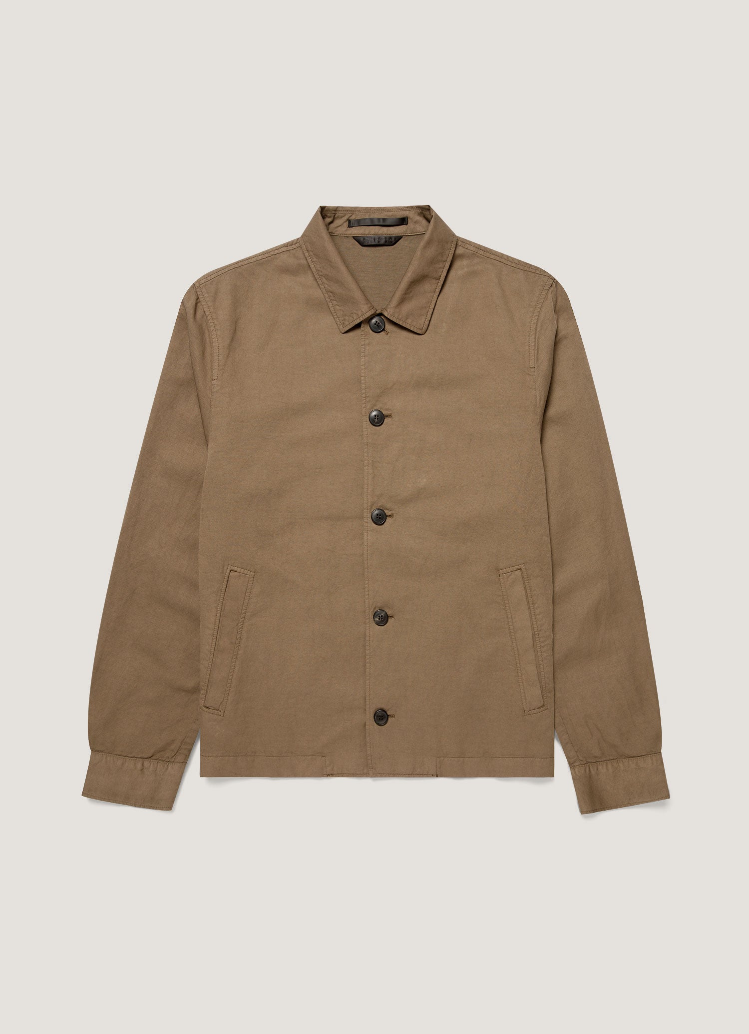 Men S Cotton Linen Jacket In Dark Cedar