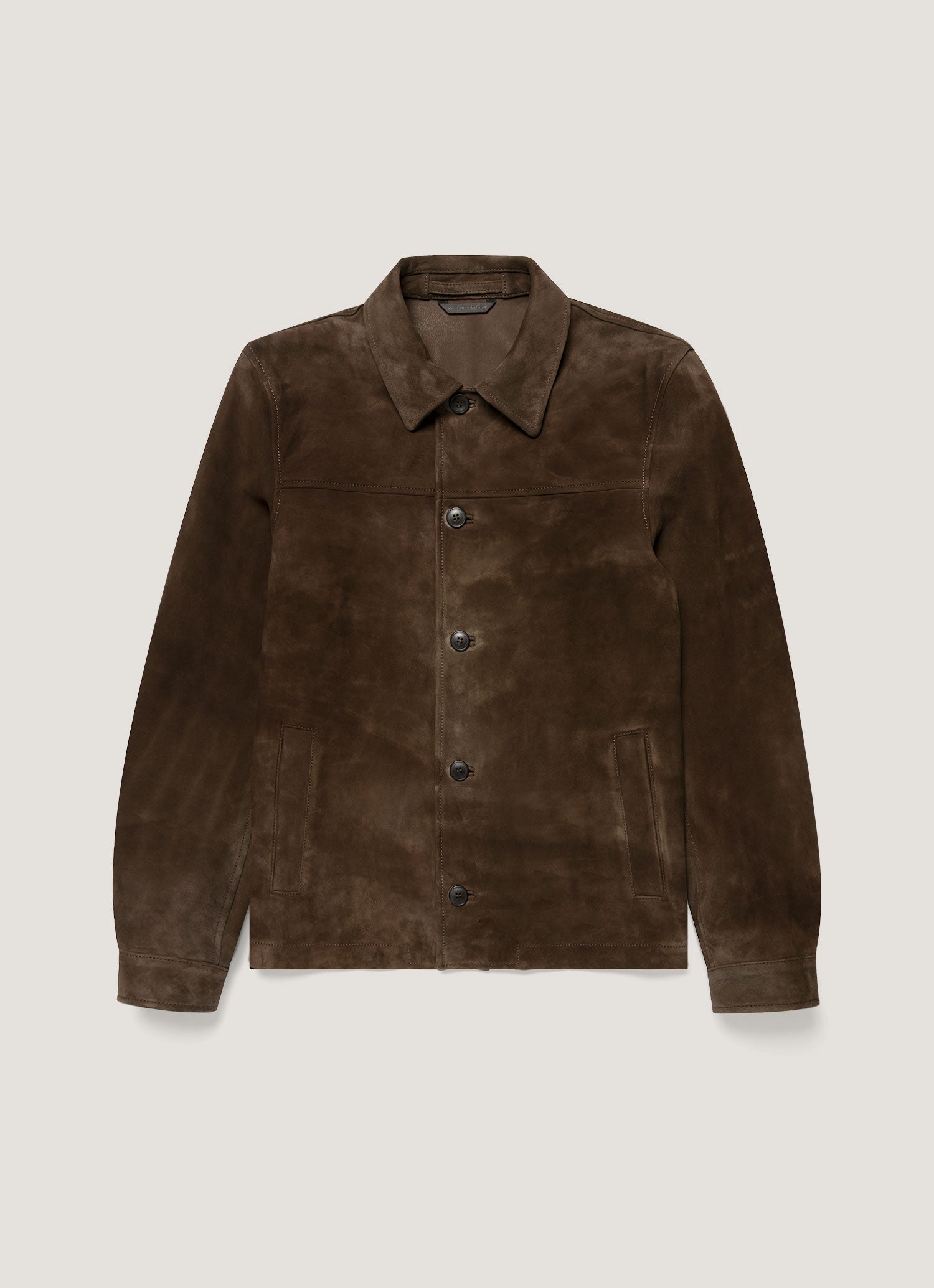 Men S Suede Jacket In Dark Brown