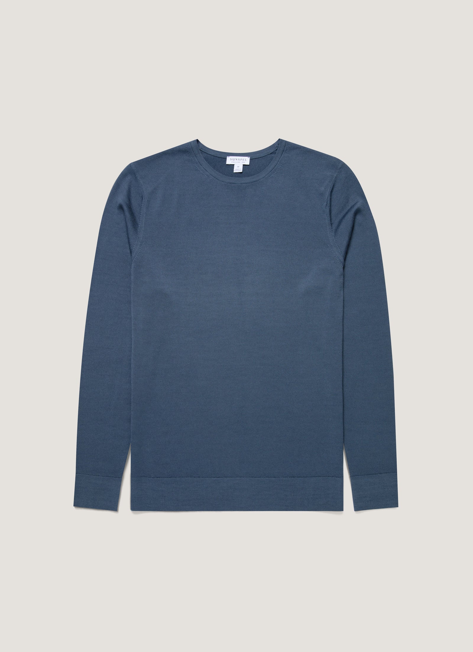 Men S Extra Fine Merino Crew Neck In Blue