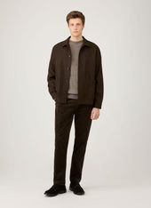 Men's Lambswool Crew Neck Jumper in Bark