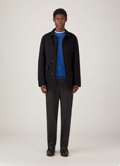 Men's Lambswool Crew Neck Jumper in Cobalt