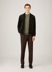 Men's Lambswool Crew Neck Jumper in Sea Moss
