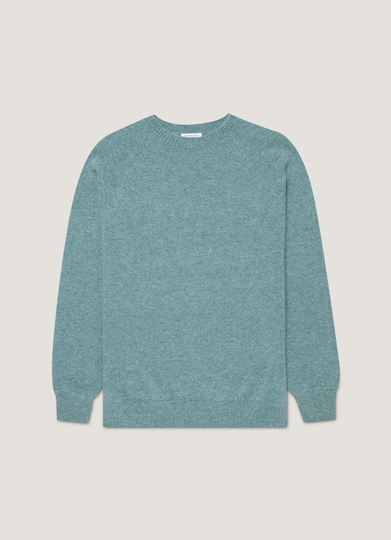 Men S Lambswool Crew Neck Jumper In Green