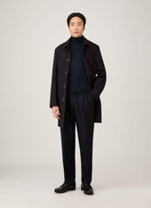 Men's Extra-Fine Merino Roll Neck in Navy
