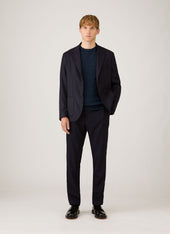 Men's Cashmere Crew Neck Jumper in Navy Melange