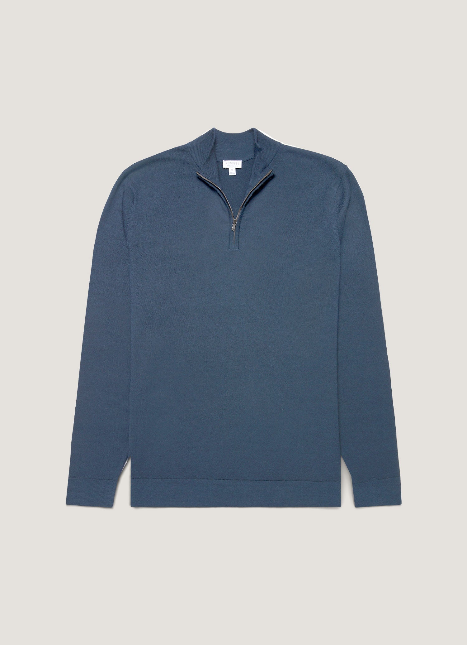 Men S Extra Fine Merino Zip Neck In Blue