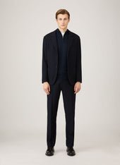 Men's Extra-Fine Merino Zip Neck in Navy