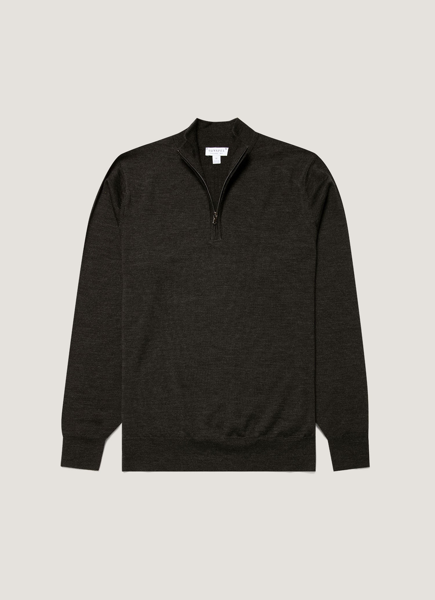 Men S Extra Fine Merino Zip Neck In Melange