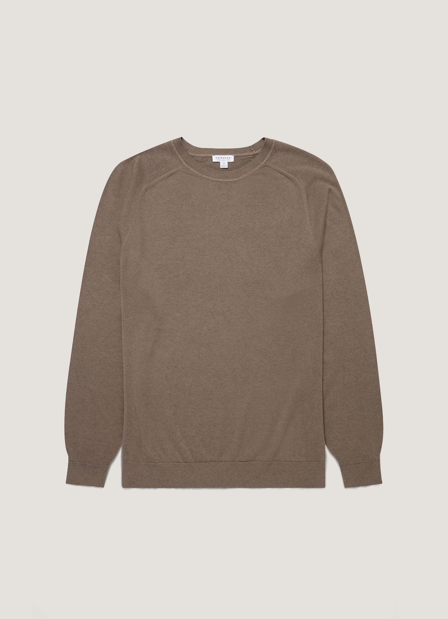 Men S Sea Island Cashmere Crew Neck Jumper In Bark