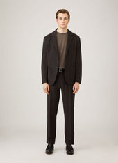 Men's Sea Island Cashmere Crew Neck Jumper in Bark