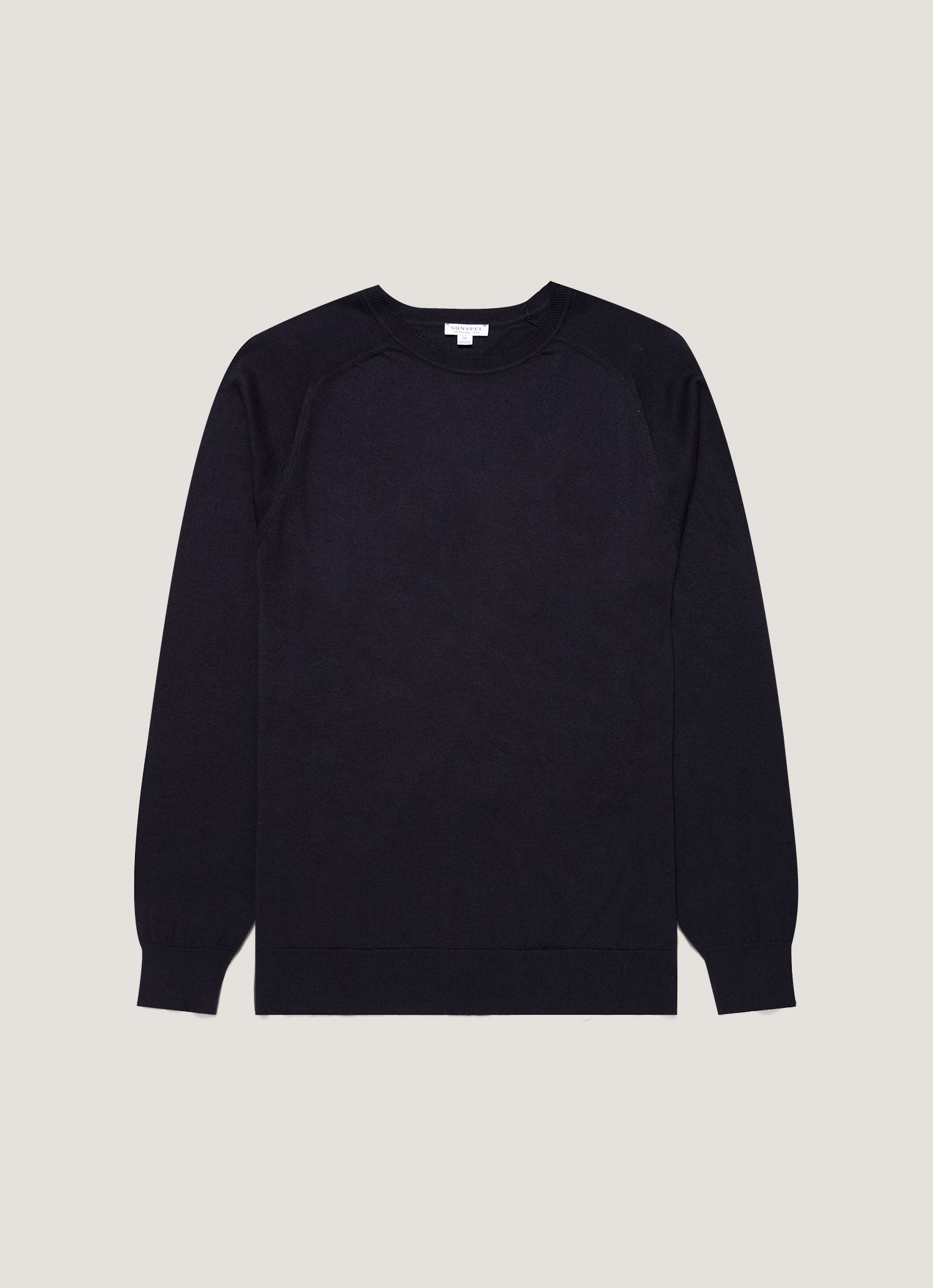 Men S Sea Island Cashmere Crew Neck Jumper In Midnight
