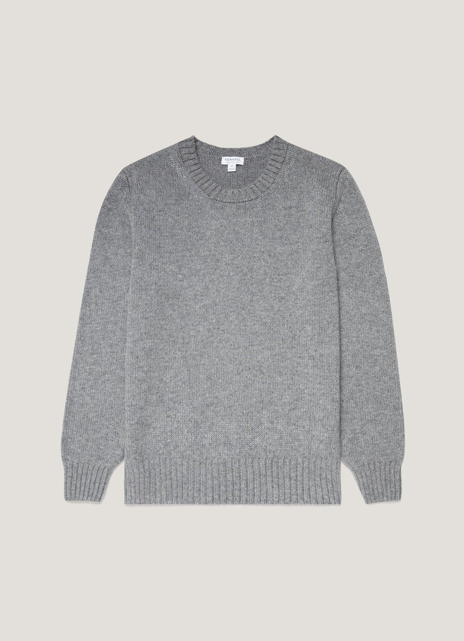 Men S Roxburgh Cashmere Jumper In Mid Grey Melange