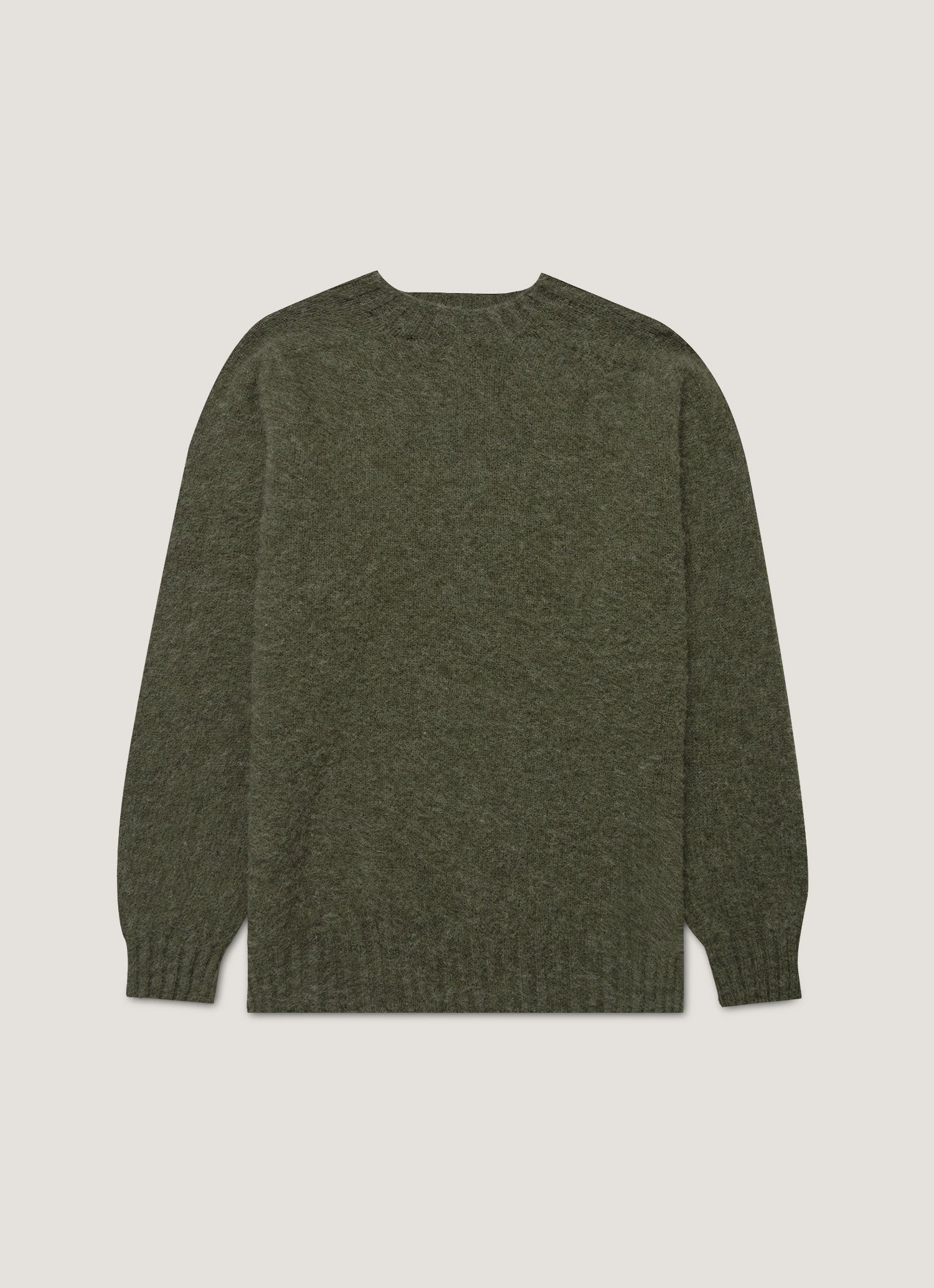 Men S Shetland Crew Neck Jumper In Sea