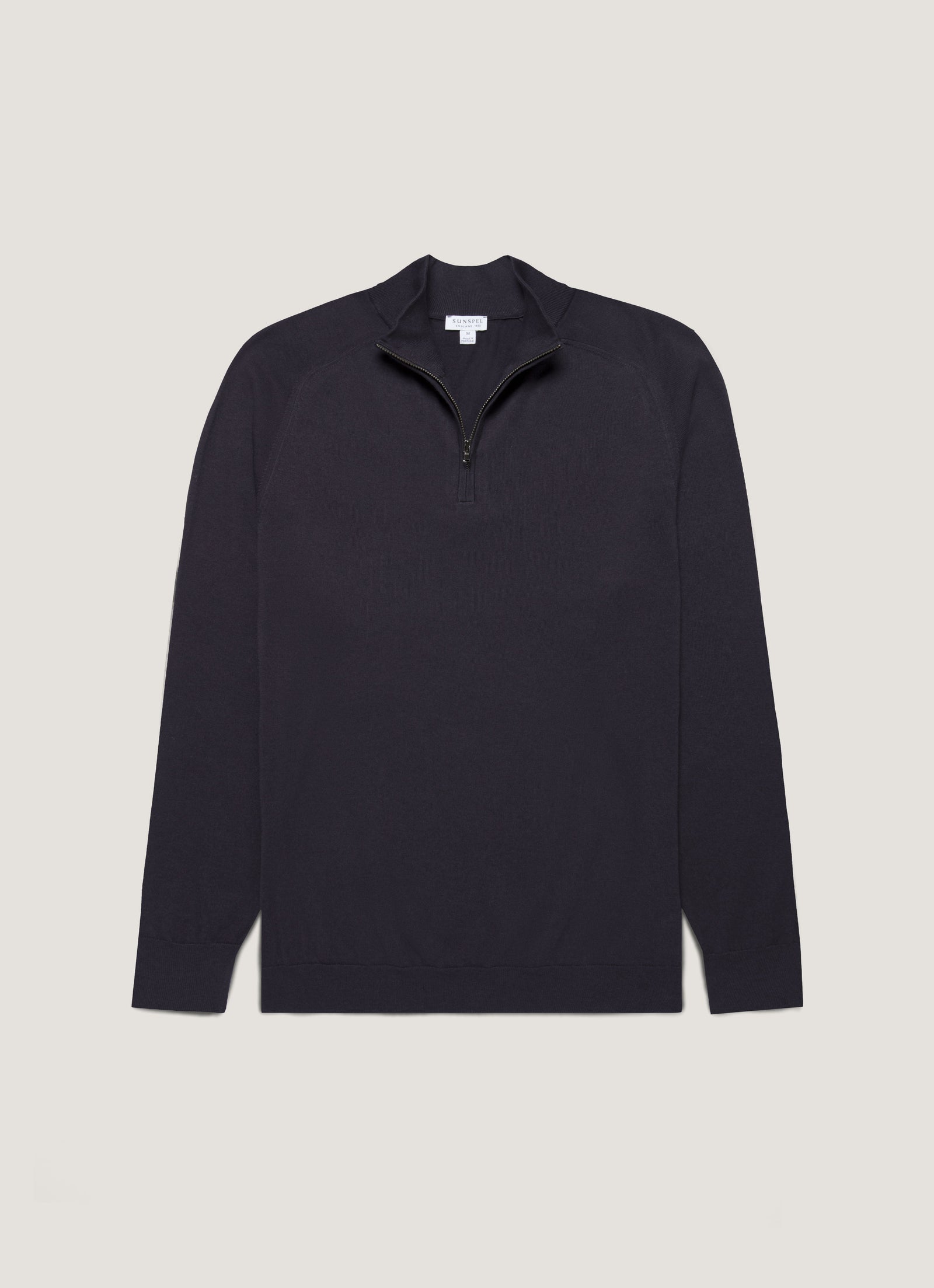 Men S Sea Island Cashmere Half Zip In Midnight