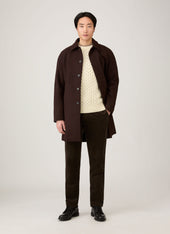 Men's Cable Knit Jumper in Ecru