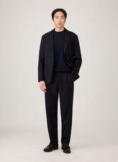 Men's Cashmere Crew Neck Jumper in Navy