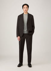 Men's Cashmere Crew Neck Jumper in Grey Melange