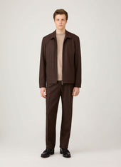 Men's Cashmere Crew Neck Jumper in Oatmeal Melange
