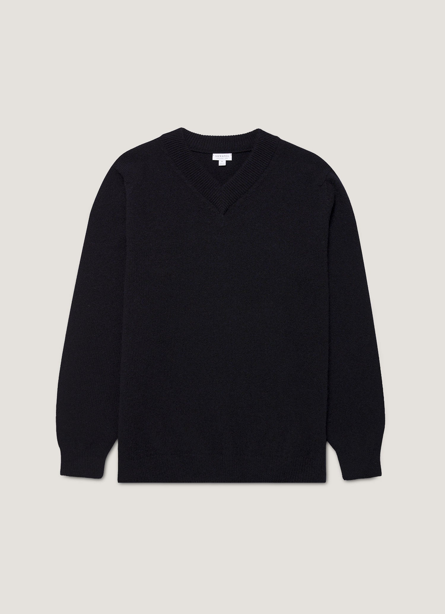 Men S Lambswool V Neck Jumper In Mouline