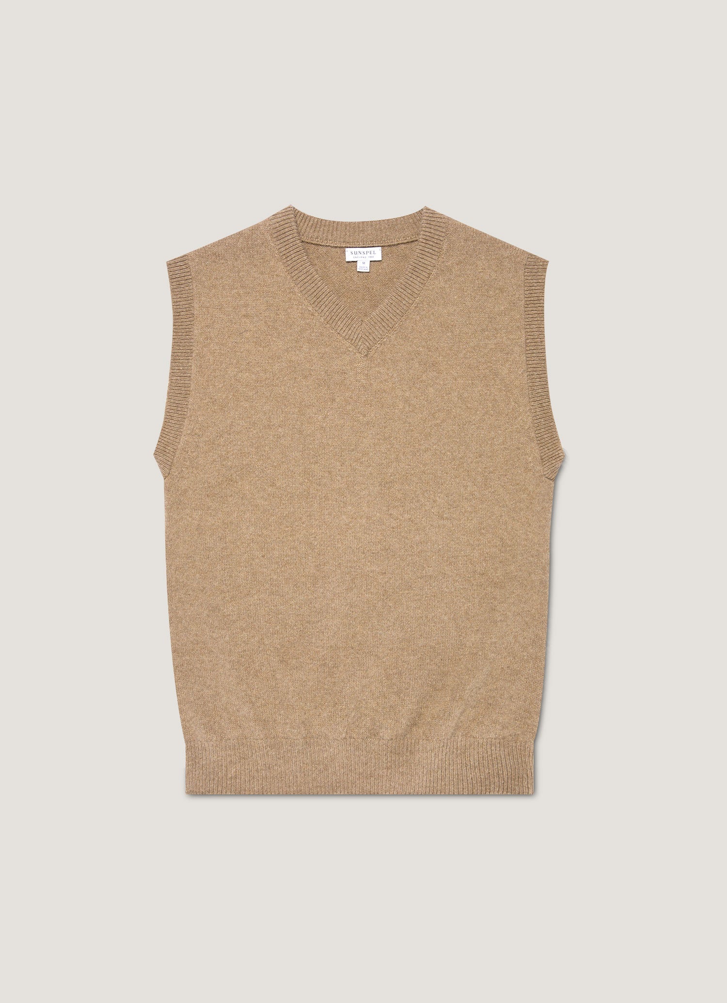 Men S Lambswool Vest In Sandstone