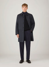 Men's Lambswool Vest in Dark Navy Mouline