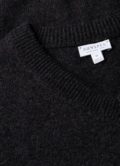 Men's Lambswool Vest in Charcoal Melange