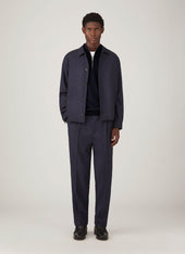 Men's Cashmere Half Zip Jumper in Navy