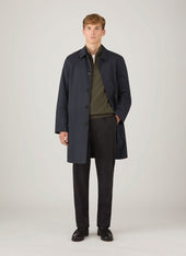Men's Cashmere Half Zip Jumper in Khaki